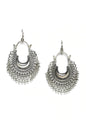 Mominos Fashion Johar Kamal Oxidised Silver-Plated Chandbali Earrings