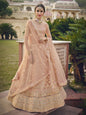 Myra Blush Net Heavy Embroidered Designer Lehenga