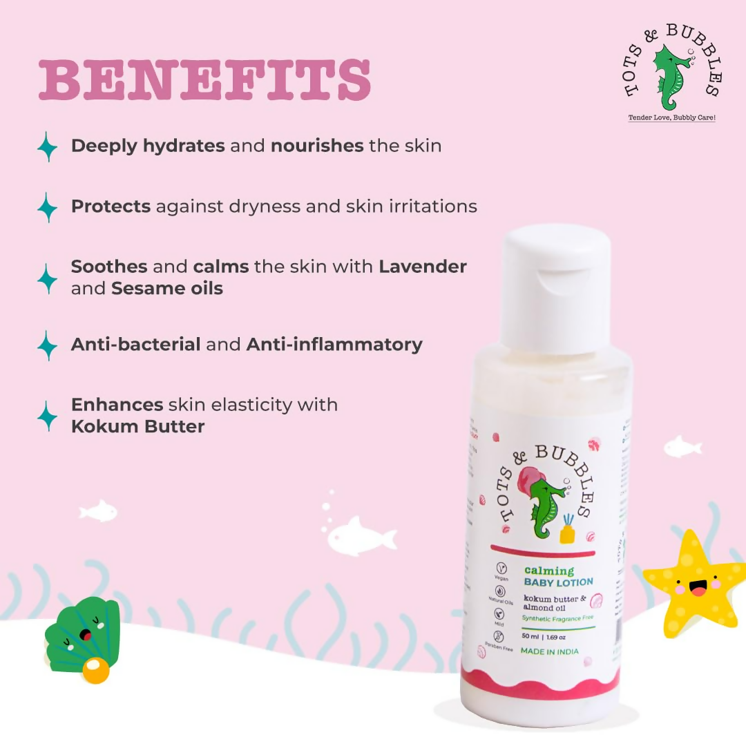 Tots & Bubbles Calming Baby Body Lotion with Kokum Butter & Sweet Almond Oil