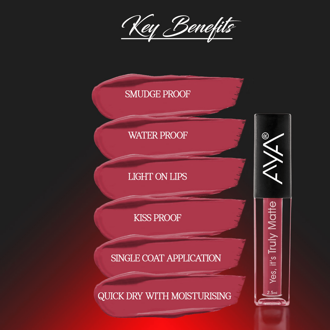 AYA Yes It's Truly Matte Liquid Lipstick - 06 Cherry Bomb