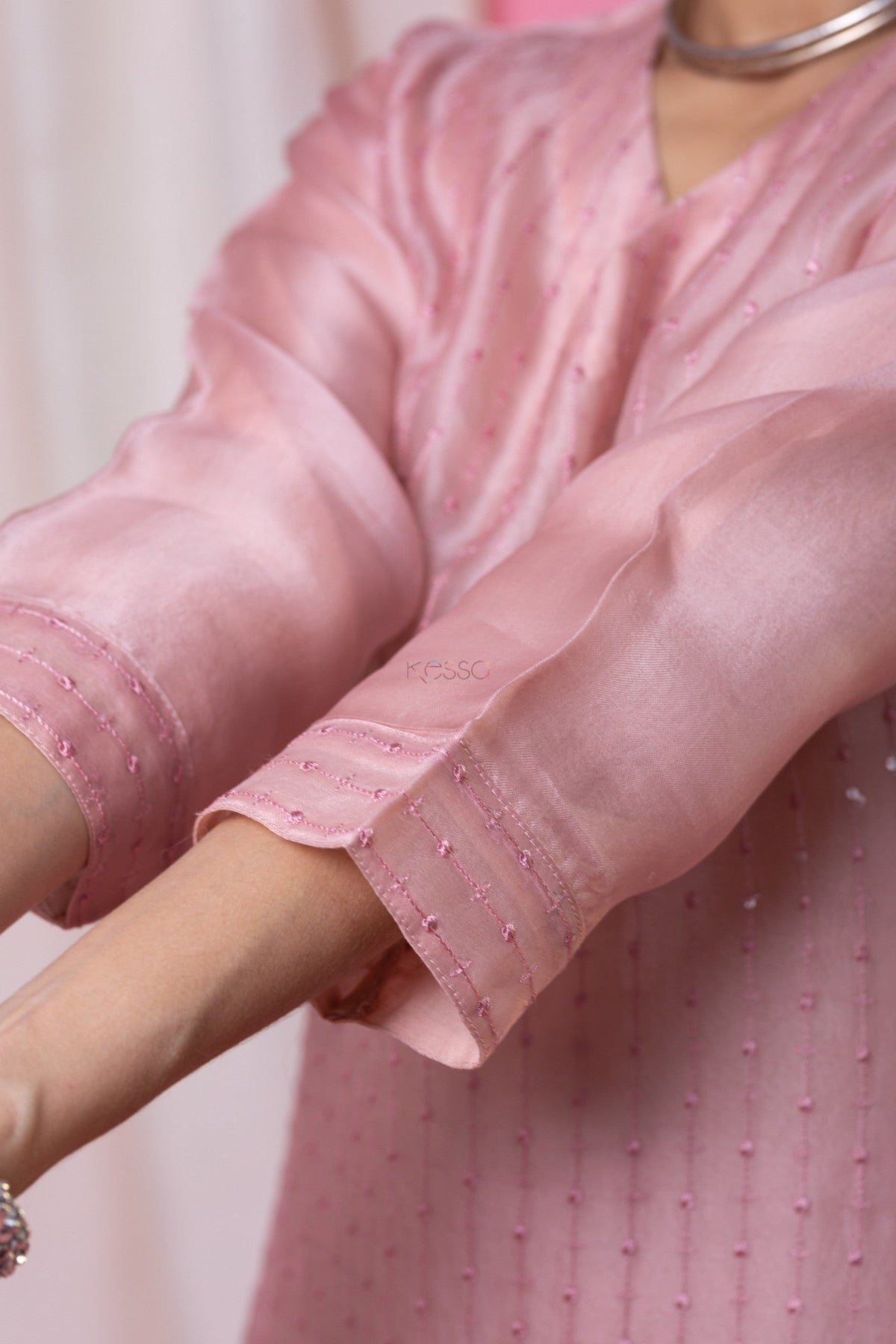 The52 Beautiful Viscose Chanderi Fabric Straight Kurta, Pant and Dupatta Set