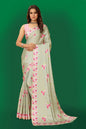 Aayaa Designer Printed Satin Saree - Multi Color
