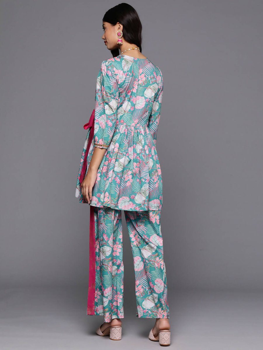 Ahalyaa Women's Traditional Wear Co-ods - Green