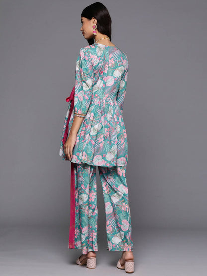 Ahalyaa Women's Traditional Wear Co-ods - Green