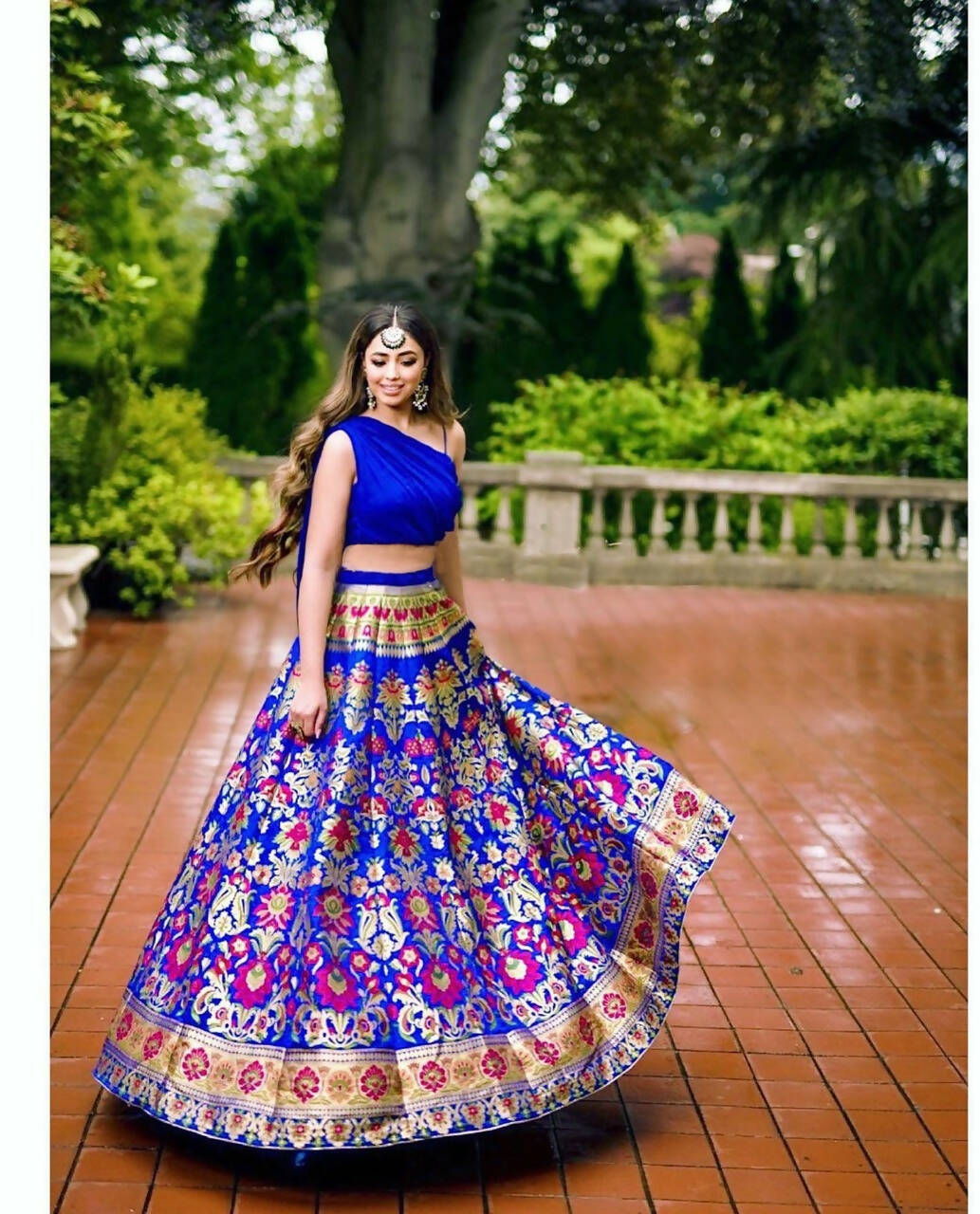 Royal Blue Banarasi Silk Lehenga Choli for Women, Ready to Wear Stitched Lengha Choli for Party, Stylish Lehenga Choli by Infinity Export