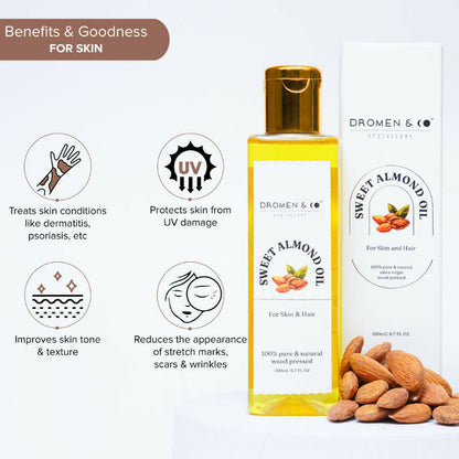 Dromen & Co Sweet Almond Oil For Skin & Hair