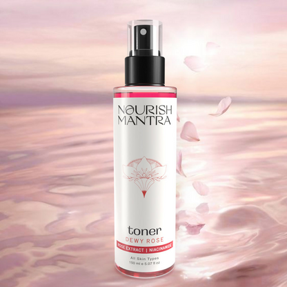 Nourish Mantra Dewy Rose Toner with Niacinamide & Vitamin B5 for Radiant