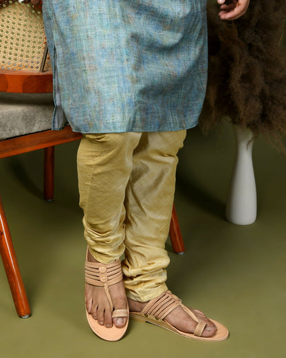 Stepsoft Men'S Natural Kolhapuri Chappal | Original Handcrafted Leather Ethnic Slippers