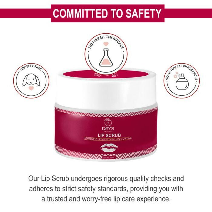 7 Days Organic Beetroot Lightening Balm for Dark, Chapped & Pigmented Lips Scrub