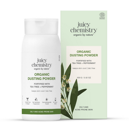 Juicy Chemistry Organic Dusting Powder Fortified With Tea Tree & Peppermint