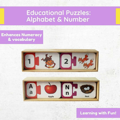 Matoyi Educational Puzzles Kit (Alphabets & Numbers)