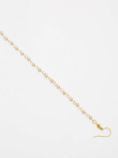Gold-Polished Stone Nose Ring - Ruby Raang