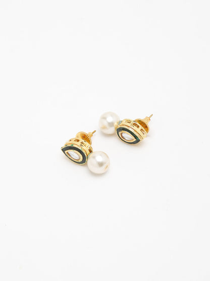 Kundan Studs - Ruby Raang