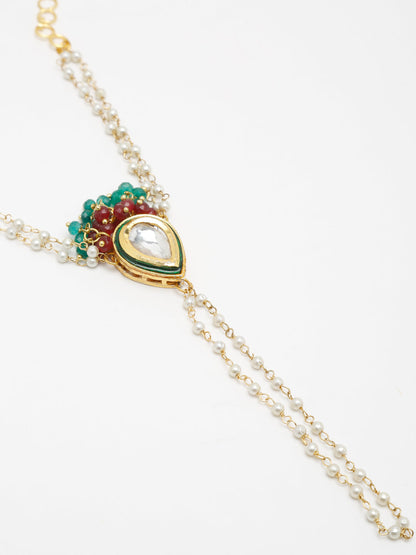 Kundan Bracelet - Ruby Raang