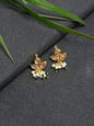 Gold-Polished Kundan Studs - Ruby Raang