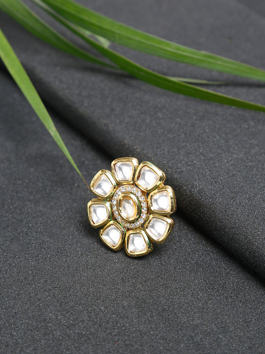 Kundan Ring - Ruby Raang