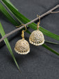 Gold-Polished Kundan Jhumka - Ruby Raang