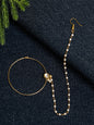Gold-Polished Kundan Nose Ring - Ruby Raang