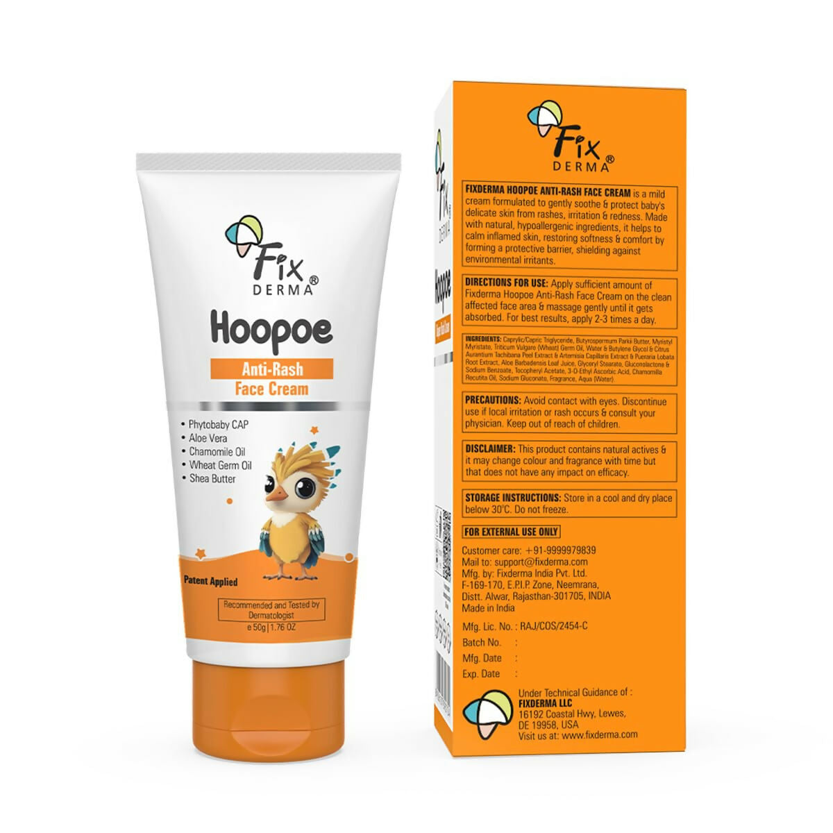 Fixderma Hoopoe Baby Anti-Rash Face Cream
