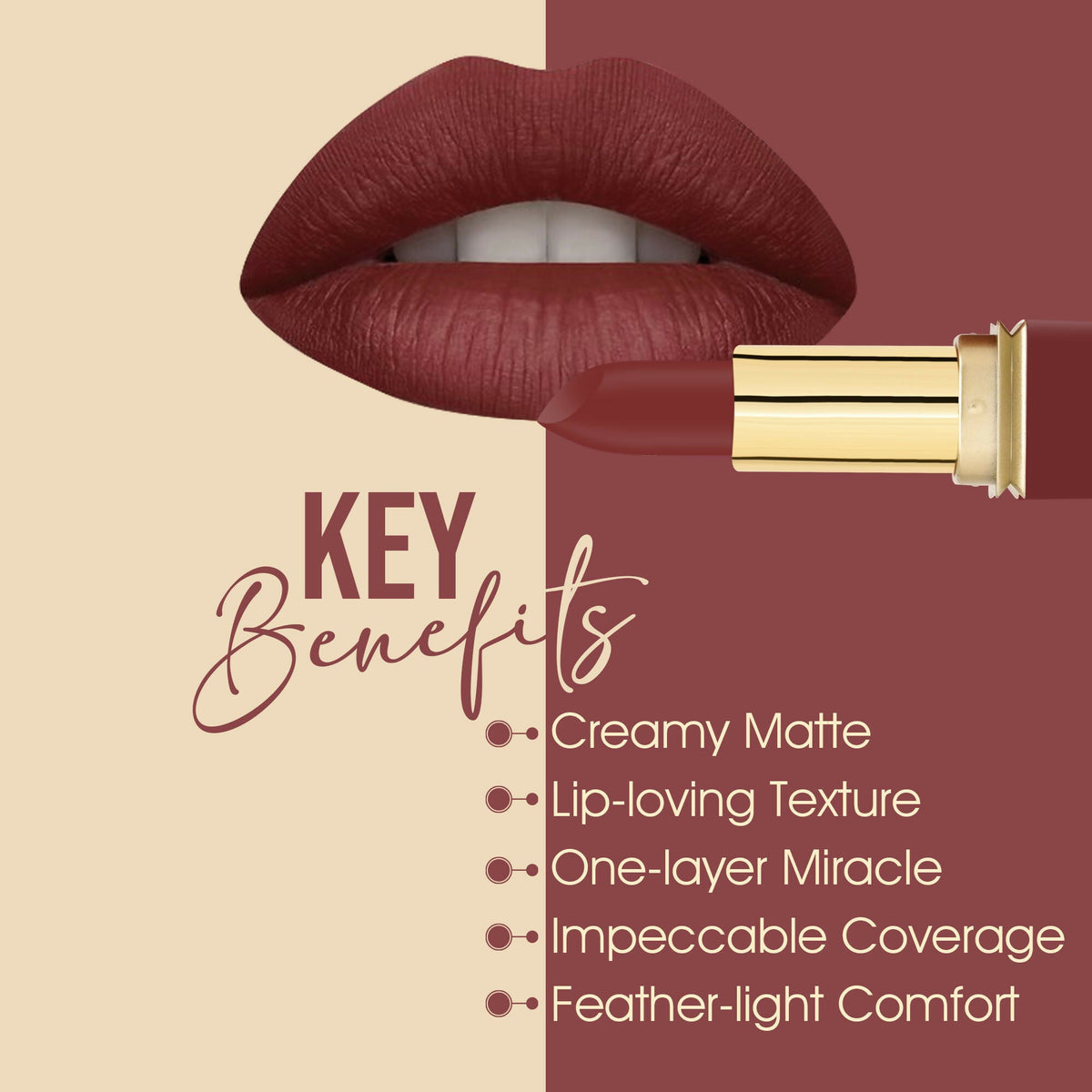 Colors Queen Nude It Creamy Matte Lipstick - Coral Kiss
