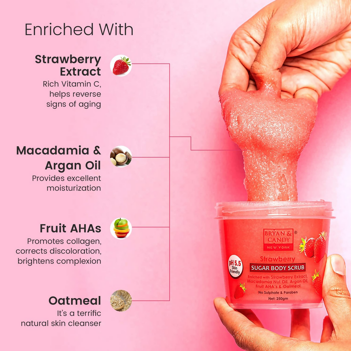 Bryan & Candy Strawberry Sugar Body Scrub