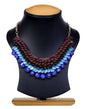 Gold-Polished Alloy Beaded Short Statement Necklace - The Pari