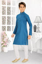 Neera Trendz Rama Cotton Blend Lining Work Kid's Kurta With Pyjama