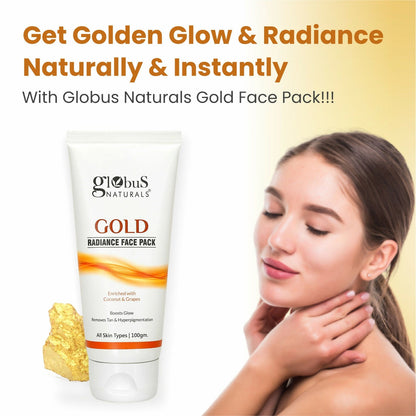 Globus Naturals Gold Radiance Anti Ageing & Brightening Face Pack