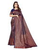 Vamika Weaving Banarasi Jacquard Navy Kanjivaram Saree
