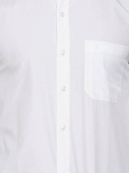 Ramraj Cotton Mens Full Sleeve Formal 100 % Cotton White Shirt