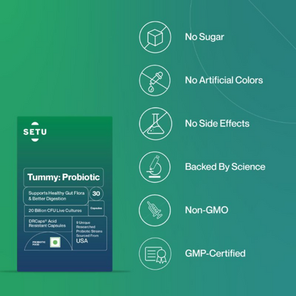 Setu Tummy Probiotics Naturally Fermented Capsules