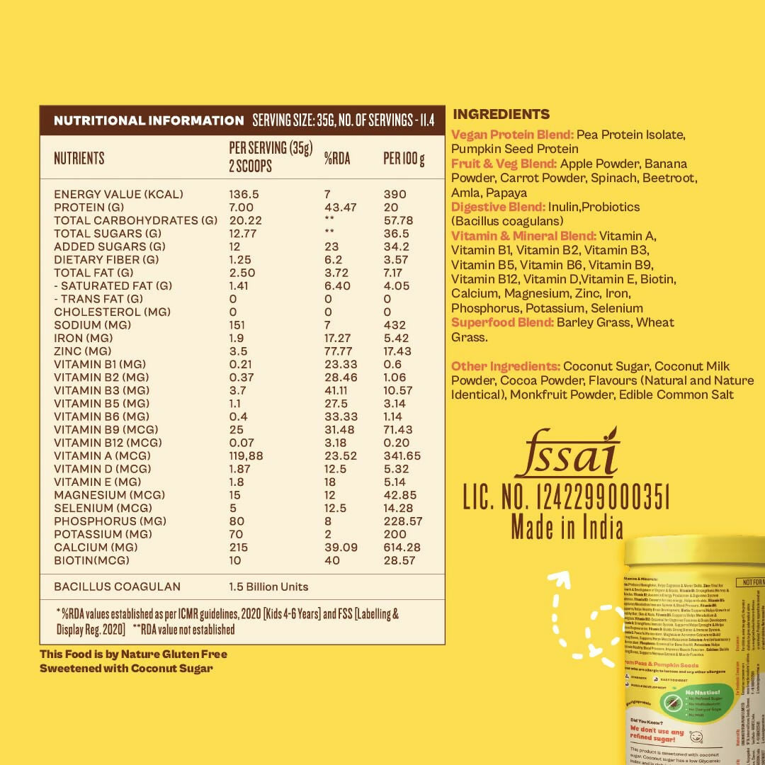 Origin Nutrition Multi Nutritional Go Go Fuel Health Drink For Kids, Ages 4-7 Yrs