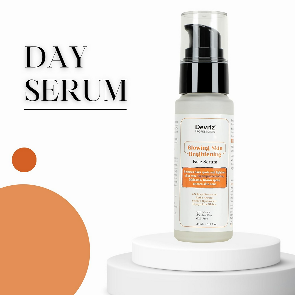 Devriz Professional Day Serum 2% Alpha Arbutin for Pigmentation Acne marks & Dark Spots Removal