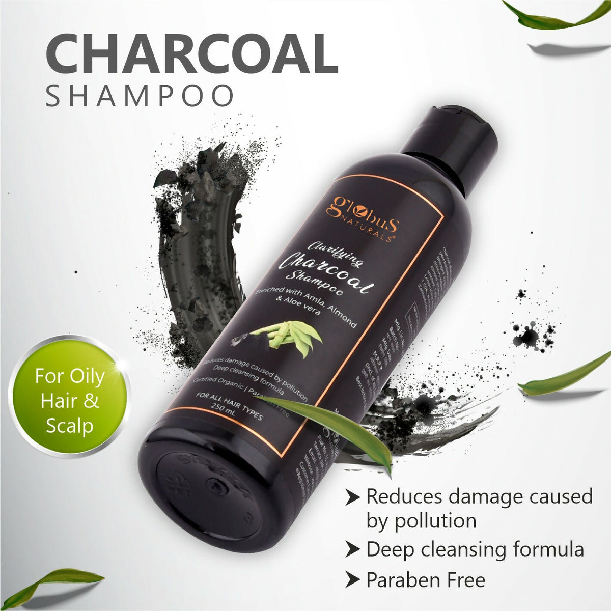 Globus Naturals Charcoal Shampoo