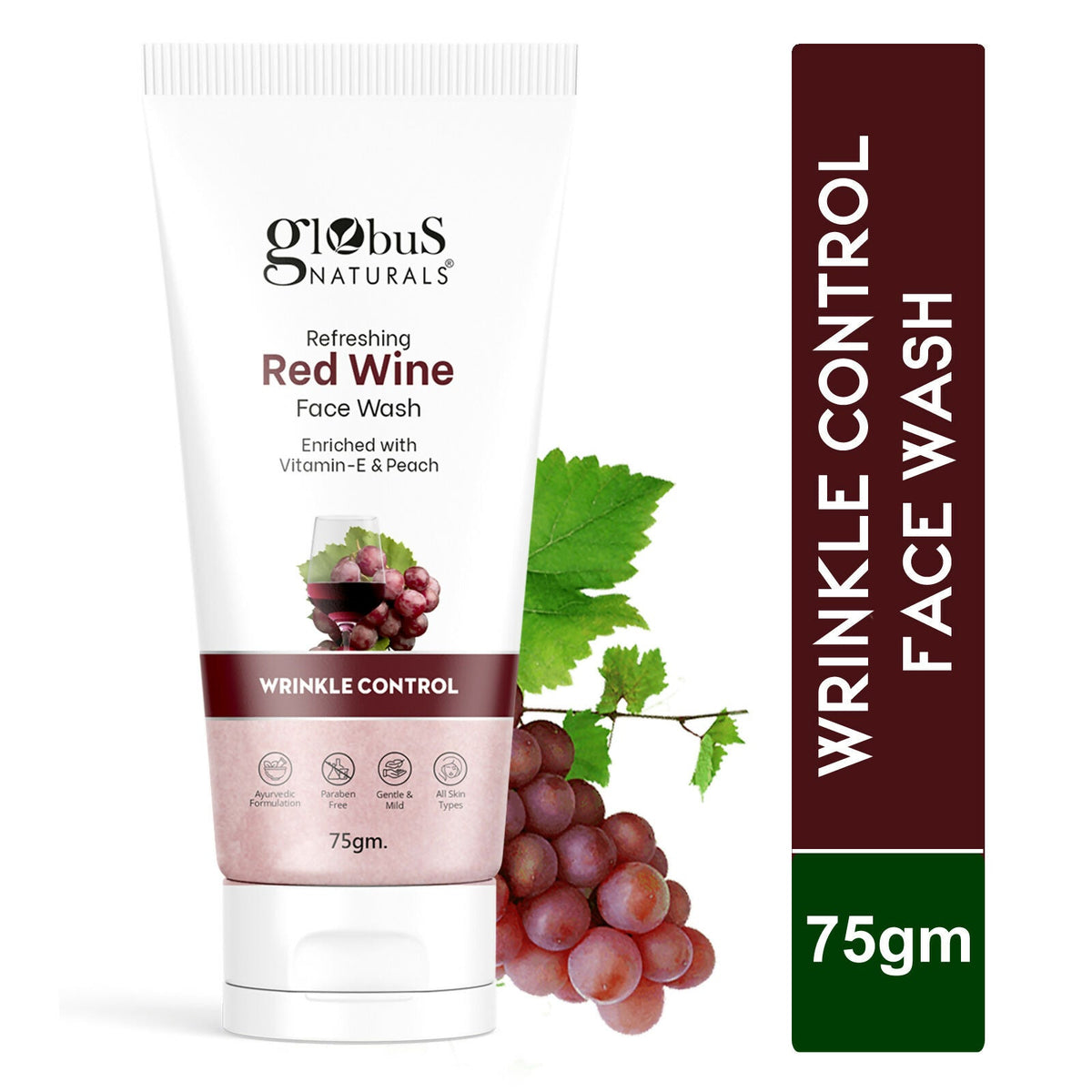 Globus Naturals Red Wine Hydrating Face Wash