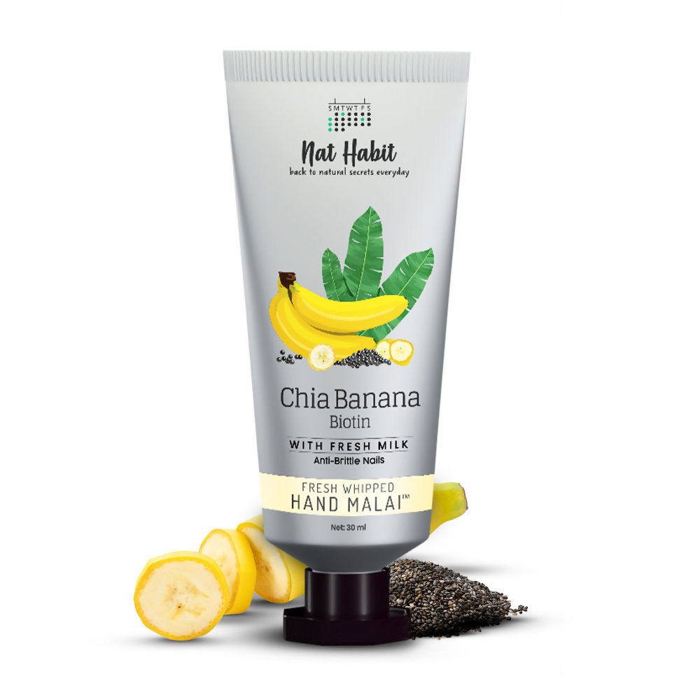 Nat Habit Chia Banana Biotin Hand Malai Hand Cream