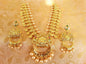 Gold-Polished Multicolor Lakshmi Kasu Necklace Set