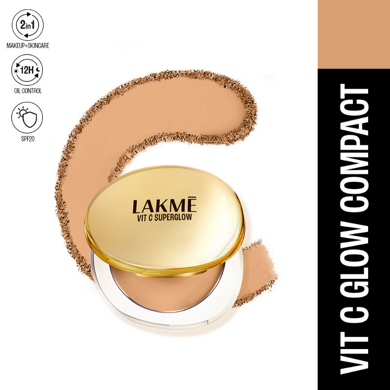 Lakme Vitamin C Superglow Skin Perfecting Compact with 1 % Vit C - Beige