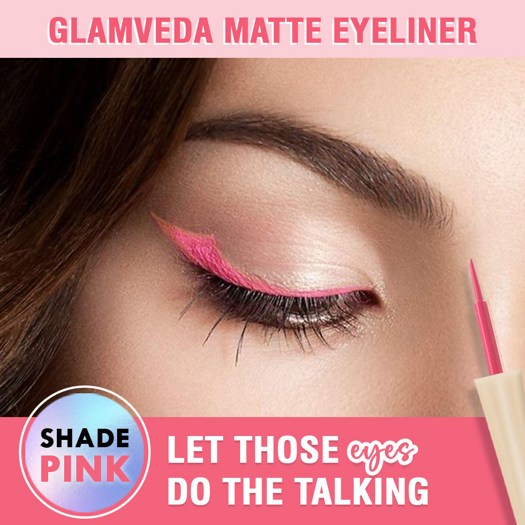 Glamveda Super Matte Liquid Intense Eyeliner - Pink