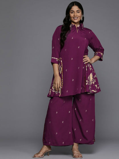 Ahalyaa Women's Traditional wear Co-ords - Purple
