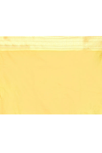 Joban Fashion Yellow Pure Katan Pure Handloom Banarasi Silk Saree
