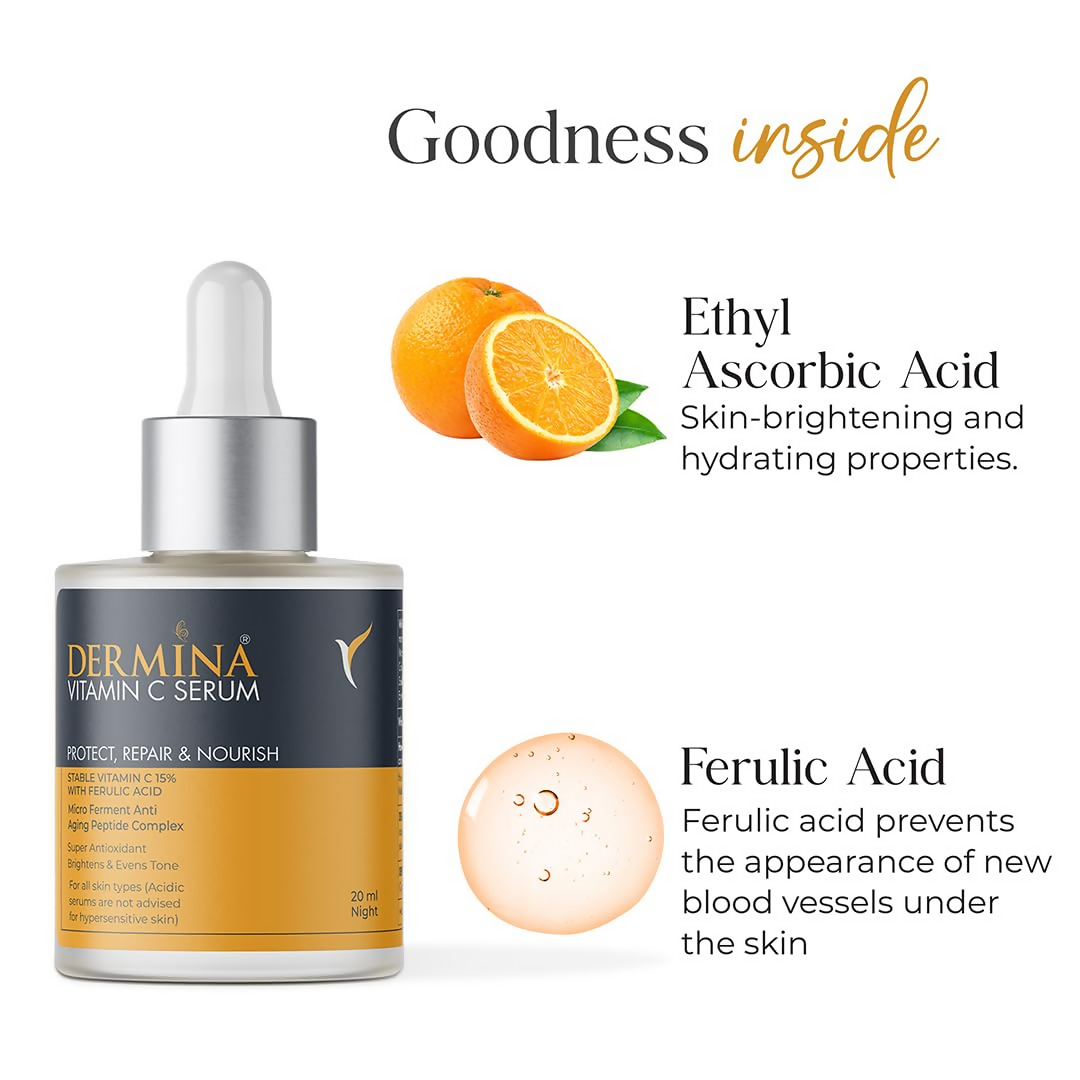 DERMINA Skin-brightening Vit C Serum – Protect, Repair, and Nourish