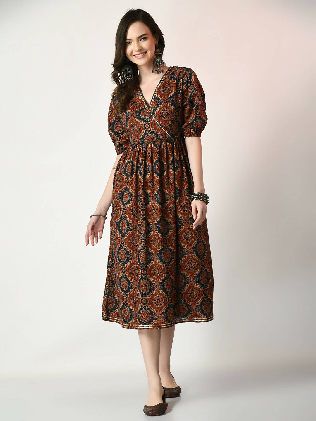 Myshka Women's Multi Empire Printed Dress
