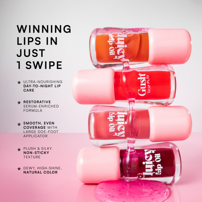 Gush Beauty Balmy Glossy Tinted Lip Oil - Cherry Red
