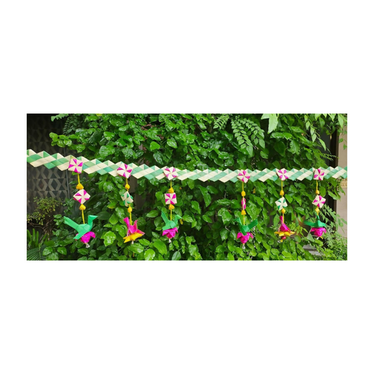 Shuddh Natural Hand Made Palm Leaf Parrot Bandhanwar