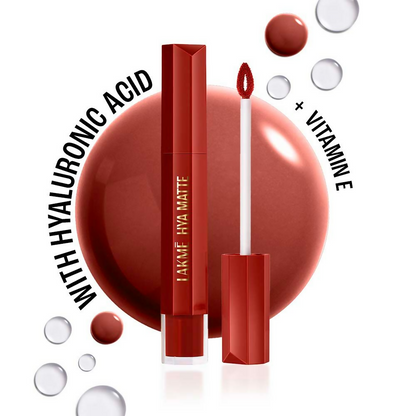 Lakme 9to5 Hya Matte Liquid Lipstick + Hyaluronic Acid - Boss Lady Brick