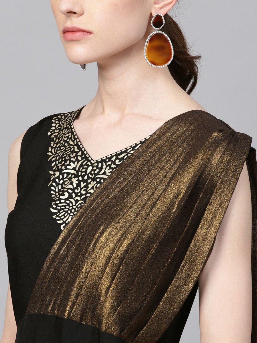 Ahalyaa Black Crepe Dress