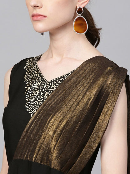 Ahalyaa Black Crepe Dress