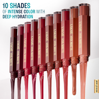Lakme 9to5 Hya Matte Liquid Lipstick + Hyaluronic Acid - Boss Lady Brick
