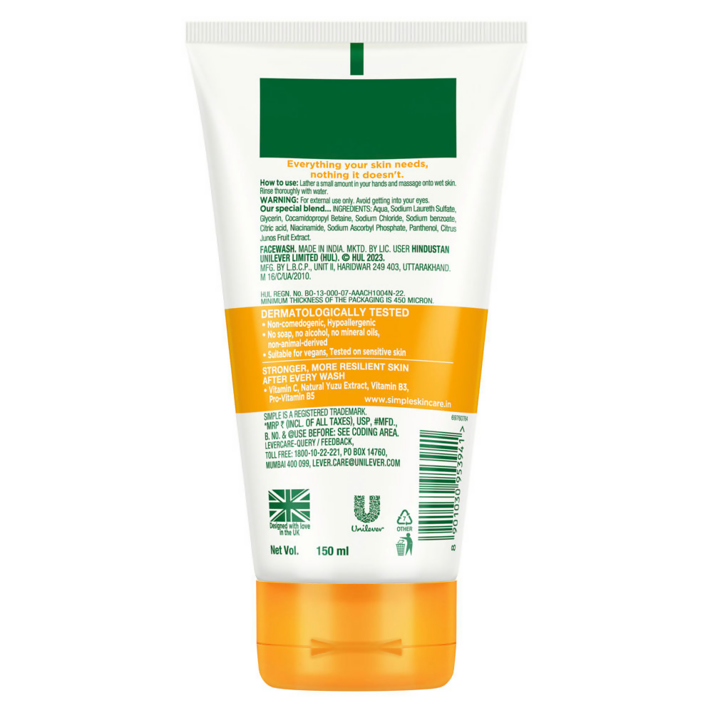 Simple Protect N Glow Vitamin C Glow Facial Wash